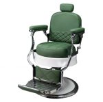 Luxury Barber Chair #32 – Vintage Green & Chrome Design