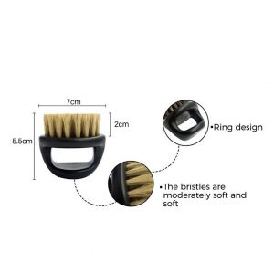 Professional Barber Neck Brush with Ring Handle – Soft Bristles for Fade & Hair Cleaning