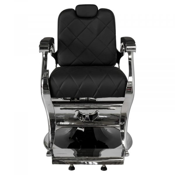 Luxury Vintage Barber Chair #26 – Black Leather & Chrome Finish - Image 3