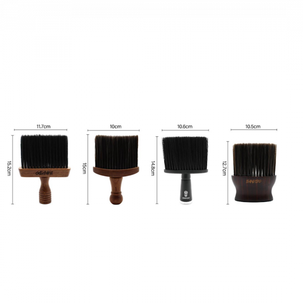 Bandido Professional Duster Brush Set (4 Sizes) – Neck Cleaning Brushes for Barbershop & Salon - Image 1