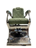 Luxury Barber Chair Green – Adjustable & Comfortable