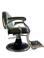 Luxury Barber Chair Green – Adjustable & Comfortable