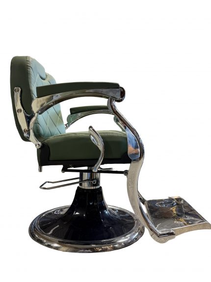 Luxury Barber Chair Green – Adjustable & Comfortable
