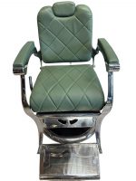 Luxury Barber Chair Green – Adjustable & Comfortable