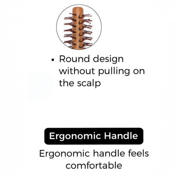 Professional Round Hair Brush – Slim Barrel for Precise Styling - Image 4