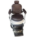 Dark Brown Vintage Barber Chair 30x – Luxury Salon Equipment - Image 4