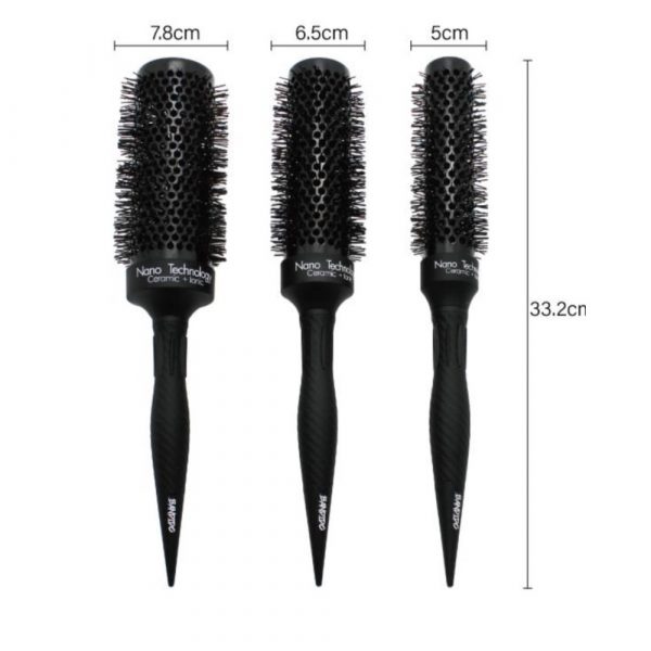 Nano Ceramic Ionic Round Hair Brush – Professional Blow Dry Styling Brush - Image 1