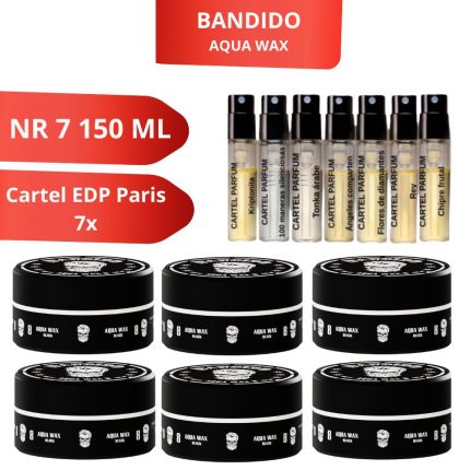 Bandido Aqua Wax 8 - 150 ML - 6 PIECES & 7x Cartel EDP 2ML