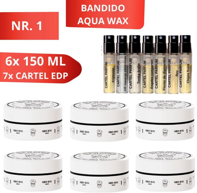 Bandido 6x Aqua Wax NR 1 - 150 ML & 7x Cartel EDP 2ML