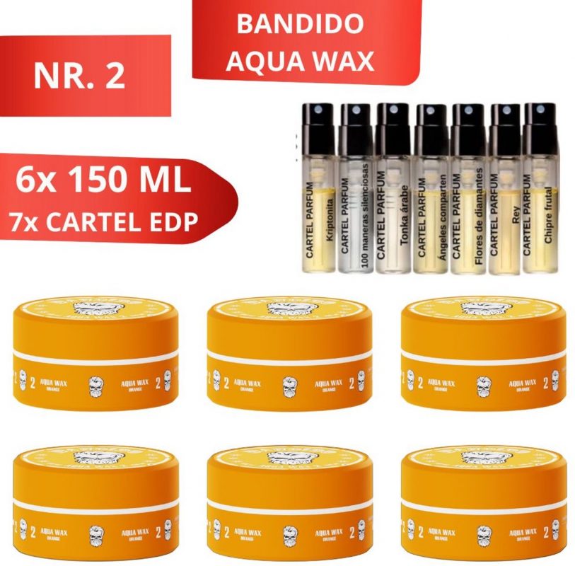 Bandido 6x Aqua Wax NR 2 - 150 ML & 7x Cartel EDP 2ML