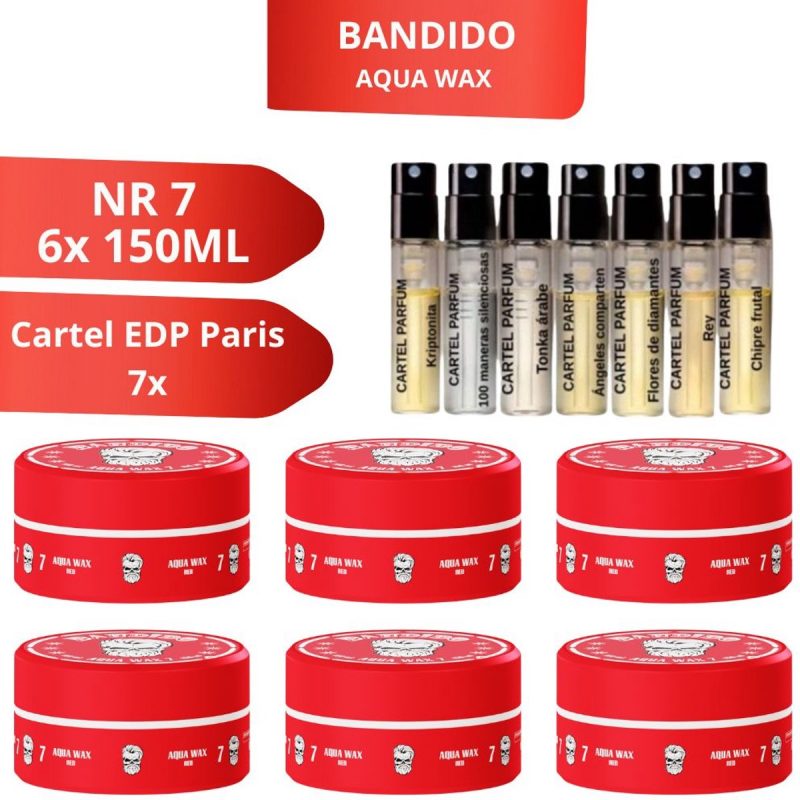 Bandido 6x Aqua Wax NR. 7 - 150 ML & 7x Cartel EDP 2 ML