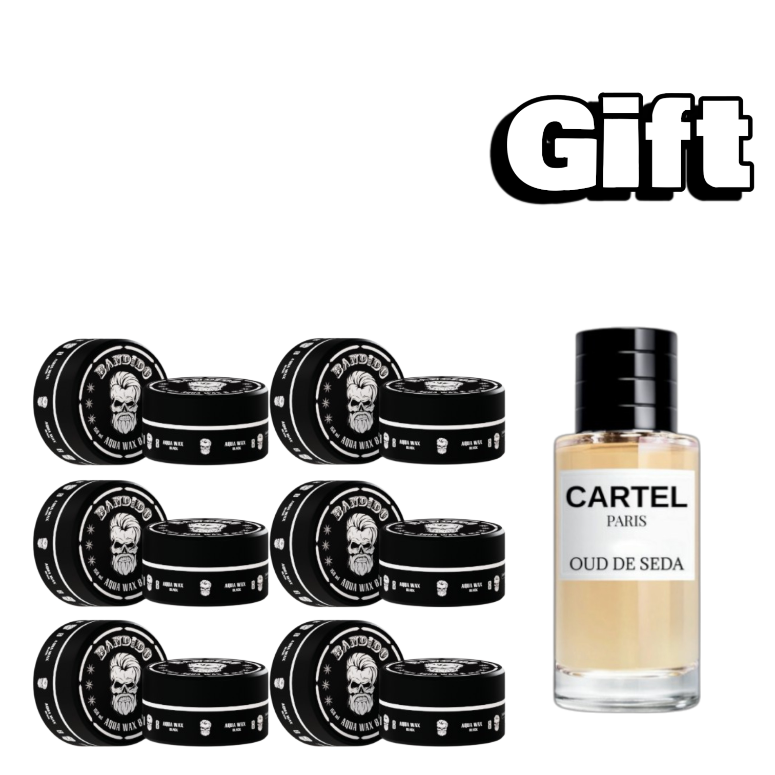 Aqua wax nr 8 - 6x 150ml + Cartel Oud De Seda Bandido 6x Aqua Wax 8 Black 150 ML + Eau de Parfum Cartel 50ml - Image 1